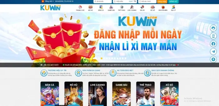 Giao diện nhà cái kuwin07